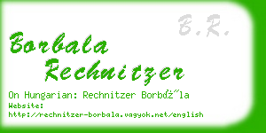 borbala rechnitzer business card